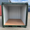 8-Foot Container - Green - Corten Steel with Lockbox and Marine Floor
