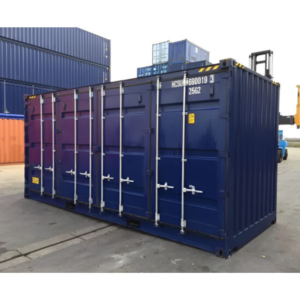 20-Foot Open Side High Cube Container - Full Side Opening - Height 2.90m - Corten Steel with Lockbox