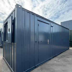 21ft x 8ft Portable Office Cabin & Canteen - Insulated Prefabricated Module with Picture Windows & Electrical Kit