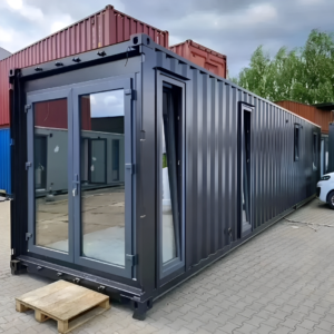 40FT Luxury Prefabricated Container Villa - Ready-Made Modular Home with Galvanized Steel Frame & Insulation